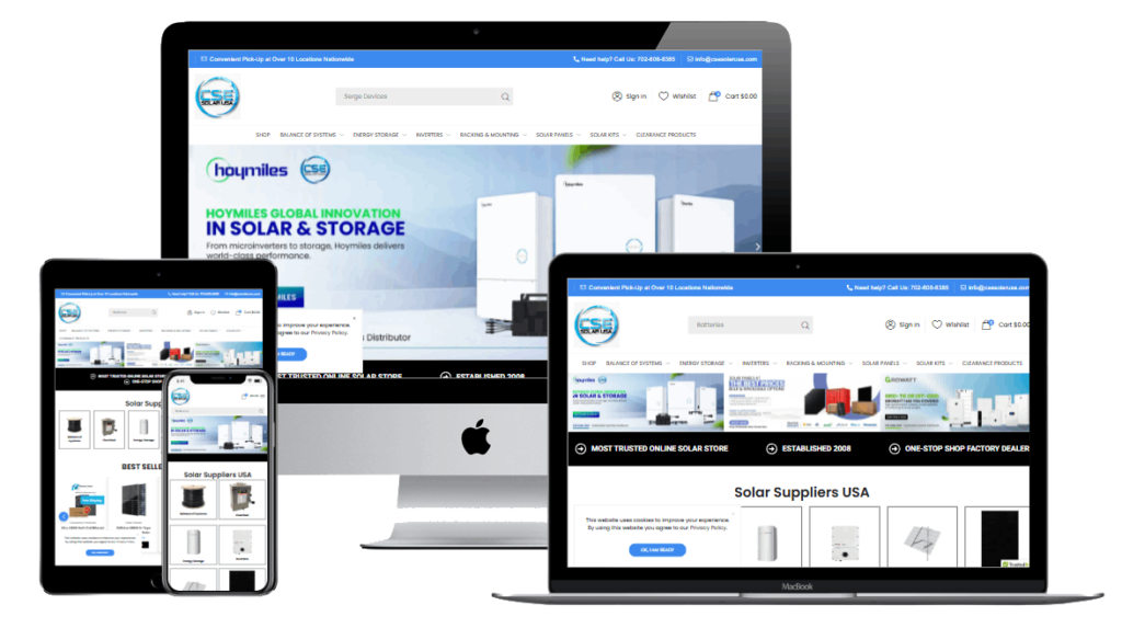 CSESolar USA WooCommerce Solar Panel Website